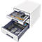 Bloc à tiroirs WOW CUBE 5213 LEITZ®, 4 tiroirs, format A4, polystyrène, blanc
