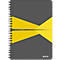 Bloc collège Office 445800 LEITZ®, format A5, reliure plastifiée, quadrillé, jaune