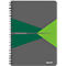 Bloc collège Office 445800 LEITZ®, format A5, reliure plastifiée, quadrillé, vert