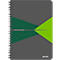 Bloc collège Office 449800 LEITZ®, format A5, PP, quadrillé, vert