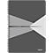Bloc collège Office 464700 LEITZ®, format A4, reliure plastifiée, quadrillé, gris