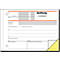 Bloc de reçus SD 121 sigel®, format A6 paysage, avec numérotation continue, papier autocopiant