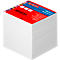 Bloc mémo cube Herlitz, papier sans bois, l. 90 x P 90 x H 90 mm, 900 feuillets collés, blanc