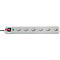 Bloc multiprise avec antisurtension Eco-Line 13500 A, 6 prises, gris