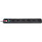 Bloc multiprise avec antisurtension Eco-Line 13500 A, 6 prises, noir