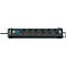 Bloc multiprise Premium-Line, 6 prises, noir