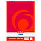 Bloc-notes A7 rouge avec reliure spirale et logo Herlitz.