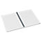 Cahier blanc ouvert, reliure spirale, pages quadrillées.