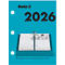 Bloc-notes bleu avec l'inscription 2026. Le bloc-notes est ouvert, la page indique le 29e jour. Le numéro 885700 se trouve en bas à droite.