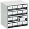 Bloc-tiroir 1630 TRESTON, 16 tiroirs, P 300 mm, transparent