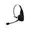 Schwarzes Bluetooth-Headset mit Mikrofon, Logo "blueparrott", Tasten.