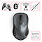 Bluetooth muis hama Canosa, voor links- en rechtshandigen, bereik tot 8 m, USB nano-ontvanger, 3 knoppen &amp; scrollwiel, 800-1600 dpi, batterij, antraciet