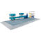 Bodemplaat ASECOS, gegalvaniseerd staal, carterinhoud 40 l, B 1000 x D 500 x H 123 mm, 450 kg wiellast