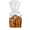 Bodenbeutel Papstar, mit goldenen Sternen, Stärke 30 μ, L 270 x B 180 x H 70 mm, Polypropylen, gold-transparent, 10 Stück