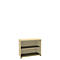 Boekenkast, 2 OH, fijne spaanplaat, B 1000 x D 450 x H 820 mm, ahorndecor