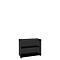 Boekenkast, 2 OH, fijne spaanplaat, B 1000 x D 450 x H 820 mm, grafiet