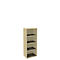 Boekenkast, 4 OH, fijne spaanplaat, B 600 x D 450 x H 1580 mm, ahorndecor