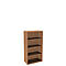 Boekenkast, 4 OH, fijne spaanplaat, B 800 x D 450 x H 1580 mm, beukendecor