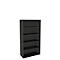 Boekenkast, 5 OH, fijne spaanplaat, B 1000 x D 450 x H 1930 mm, grafiet