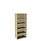 Boekenkast, 5 OH, fijne spaanplaat, B 800 x D 450 x H 1930 mm, ahorndecor