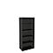 Boekenkast, 5 OH, fijne spaanplaat, B 800 x D 450 x H 1930 mm, grafiet