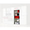 Boekenkast, 5 OH, fijne spaanplaat, B 800 x D 450 x H 1930 mm, zilver