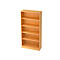 Boekenkast, 5 OH, spaanplaat, B 1000 x D 400 x H 2004 mm, beukendecor