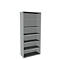 Boekenkast, 6 OH, fijne spaanplaat, B 1000 x D 450 x H 2300 mm, lichtgrijs