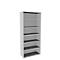 Boekenkast, 6 OH, fijne spaanplaat, B 1000 x D 450 x H 2300 mm, wit