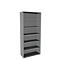 Boekenkast, 6 OH, fijne spaanplaat, B 1000 x D 450 x H 2300 mm, zilver