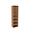 Boekenkast, 6 OH, fijne spaanplaat, B 600 x D 450 x H 2300 mm, beukendecor