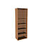 Boekenkast, 6 OH, fijne spaanplaat, B 800 x D 450 x H 2300 mm, beukendecor