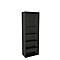 Boekenkast, 6 OH, fijne spaanplaat, B 800 x D 450 x H 2300 mm, grafiet