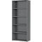 Boekenkast Aalborg - spaanplaat - B 800 x D 400 x H 1970 mm - 4 verstelbare legborden - grafiet