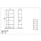 Boekenkast Aalborg - spaanplaat - B 800 x D 400 x H 1970 mm - 4 verstelbare legborden - grafiet