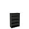 Boekenkast, spaanplaat, 4 OH, B 1000 x D 450 x H 1580 mm, grafiet