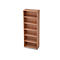 Boekenkast, spaanplaat, B 800 x D 400 mm, 6 OH, notenhoutdecor