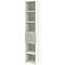 Boekenkast TEMPIO - van hout - met 2 laden - B 400 x D 330 x H 2130 mm - 6 OH - wit en beton decor