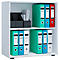 Boekenkast van hout, 2 OH, in hoogte verstelbaar legbord, B 700 x D 400 x H 740 mm, wit
