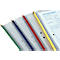 Mappen met gekleurde strepen, een blad met het opschrift "Klachtenmanagement".