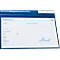 Blue folder with the inscription "Pflegedokumentation". Below are fields for information. At the top right is "Eva Jaeger".