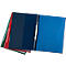 Three different colored file folders, green, red and blue. One folder says "Pflegedokumentation".