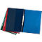 Opened blue and red folders, green behind. Inscription "Pflegedokumentation".