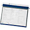 Blauw-grijze hangmap met gelabelde aantekeningen en gekleurde markeringen.