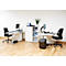 Boîte à couvercle rabattable Maxi BANKERS BOX® Décor, carton certifié FSC®, L 570 x l 367 x h 291 mm, pour formats DIN A4, bleu ardoise, 5 pièces.