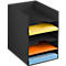Boîte à formulaires format A4 PAPERFLOW, polystyrène, pour classeur, 5 compartiments, noir