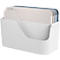 Boîte à lettres Rotho My Paper, 5 compartiments pour documents de format A4, L 355 x P 162 x H 295 mm, PP et carton, blanc avec compartiments pour dossiers bleus