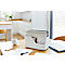 Boîte à lettres Rotho My Paper, 5 compartiments pour documents de format A4, L 355 x P 162 x H 295 mm, PP et carton, blanc avec compartiments pour dossiers bleus