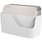 Boîte à lettres Rotho My Paper, 5 compartiments pour documents de format A4, L 355 x P 162 x H 295 mm, PP et carton, blanc avec compartiments pour dossiers gris