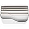 Boîte à lettres Rotho My Paper, 5 compartiments pour documents de format A4, L 355 x P 162 x H 295 mm, PP et carton, blanc avec compartiments pour dossiers gris